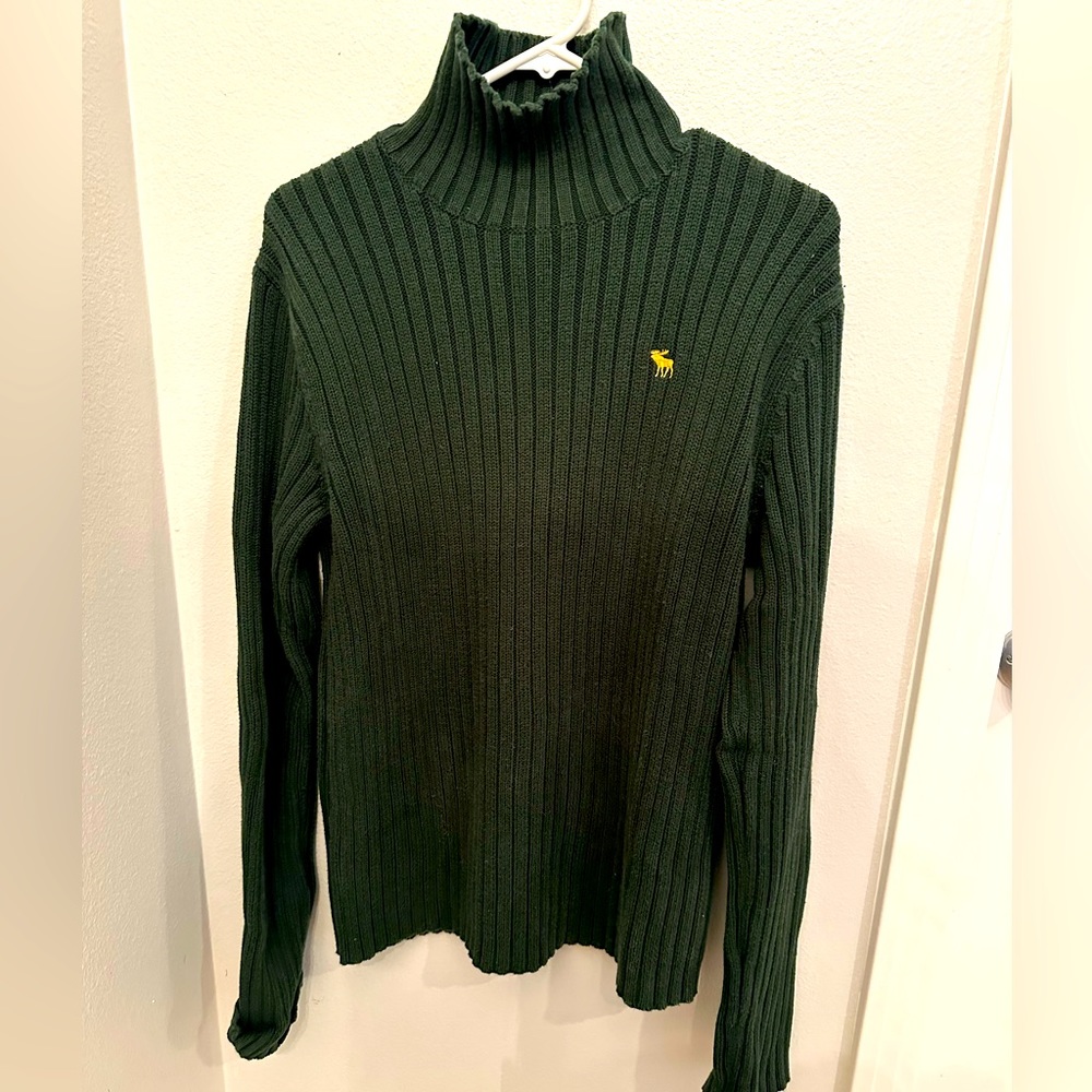 Abercrombie & Fitch muscle turtleneck sweater color:Hunter
